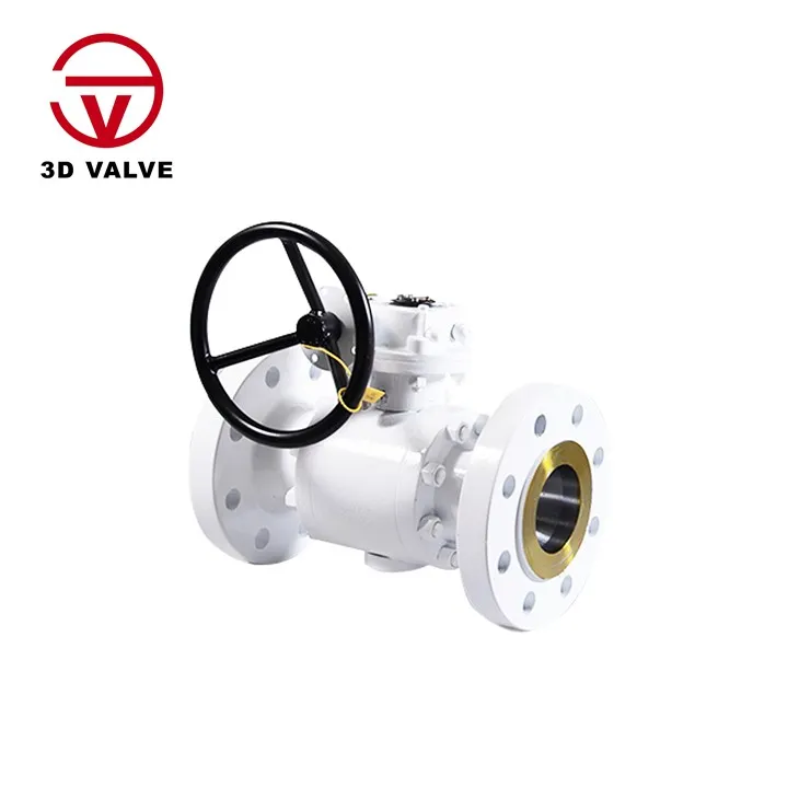 12 "Trunnionmontert kuleventil, girstyrt håndhjul, SS316, RTJ flensende ender, full port, brannsikker API 607\/6FA